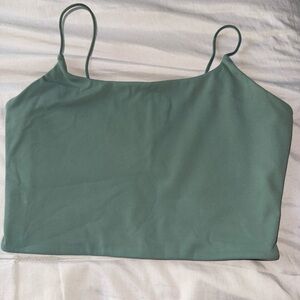 Garage Sage Green Spaghetti Strap Crop Camisole